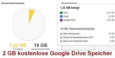 2 GB Google Drive Speicher kostenlos - Safer Internet Day 2016
