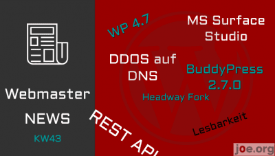 Webmaster News: BuddyPress 2.7.0, Headway und DDOS auf DNS