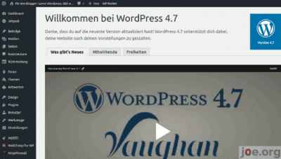 WordPress 4.7 „Vaughan“ ist da inkl. Twenty Seventeen