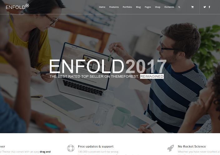 Screenshot Enfold 2017