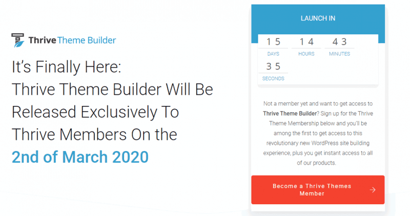 Thrive Theme Builder Countdown
