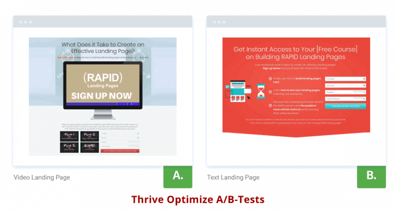 Compare Video Landing-Page with Text Landing-Page