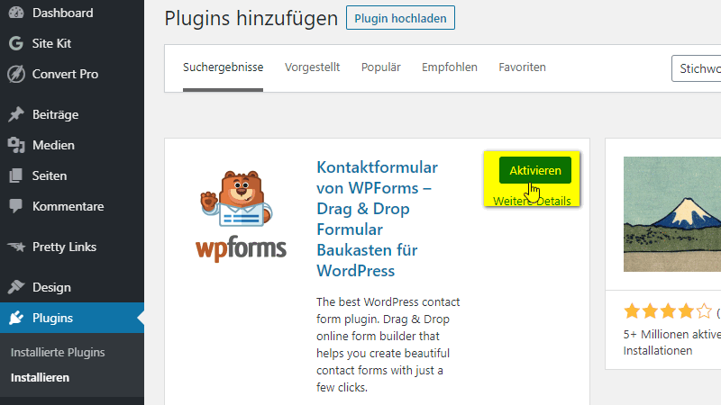 WordPress Plugin aktivieren