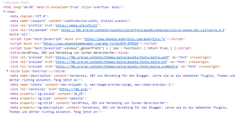HTML-Code von bloggerpilot.com