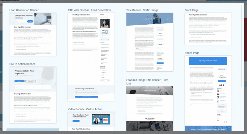 Thrive Theme Builder Page Layout