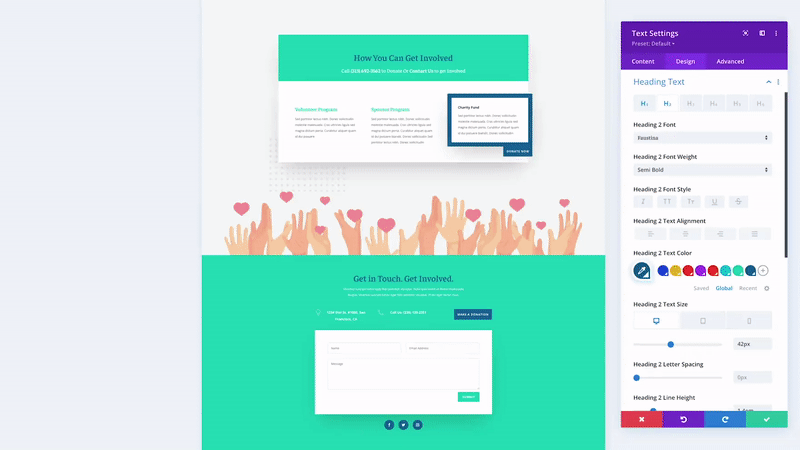 Change colors globally in Divi