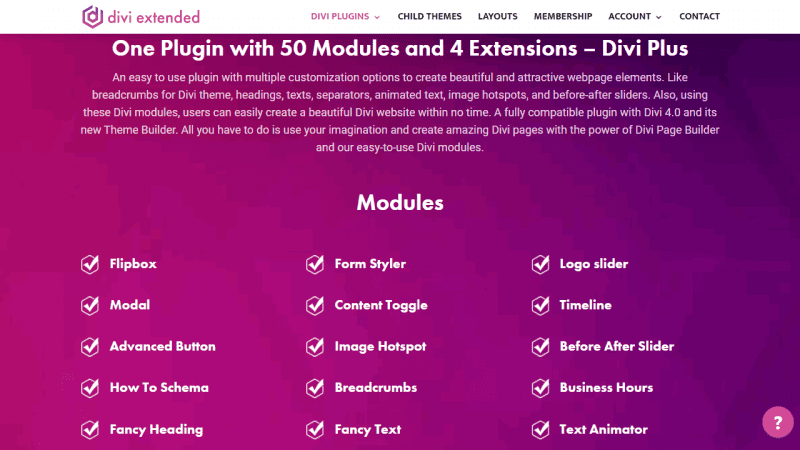 Divi Plus Modules and Extensions