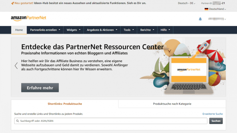 The Partner Program for Amazon Germany