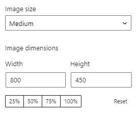 Image size in the editor