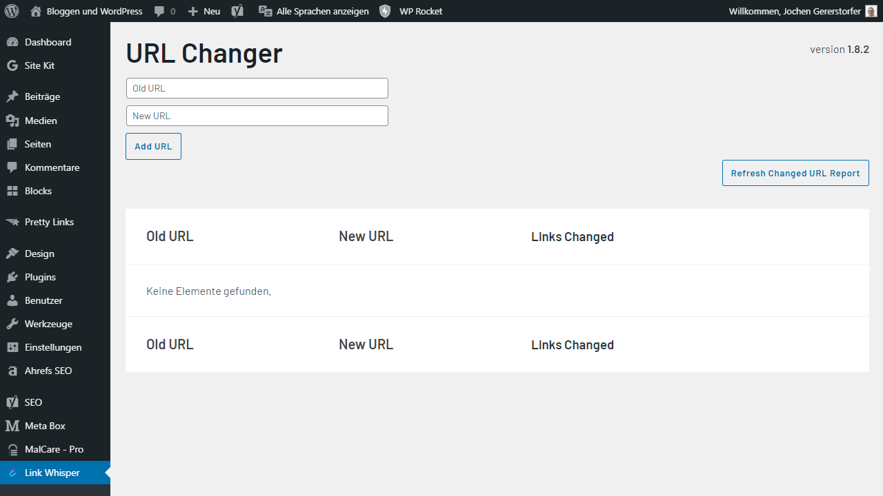 Ändere URLs bzw. Links auf der gesamten Website mit einem Klick.