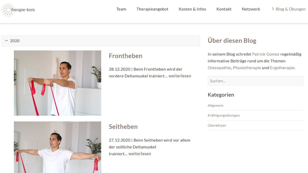 Example of sales funnel - www.therapie-kreis.at