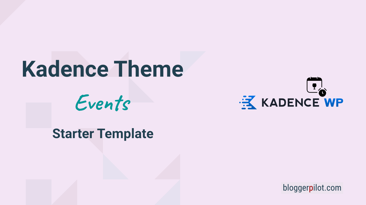 Kadence Starter Template für Events und Veranstaltungen.