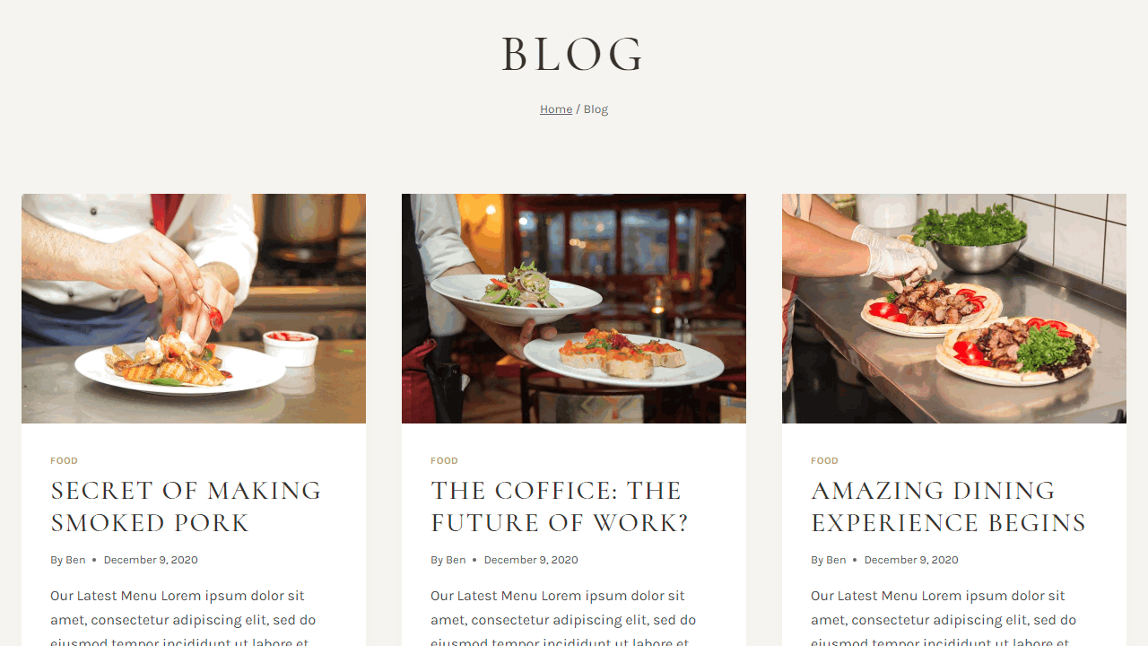 The blog offers the possibility for additional content.