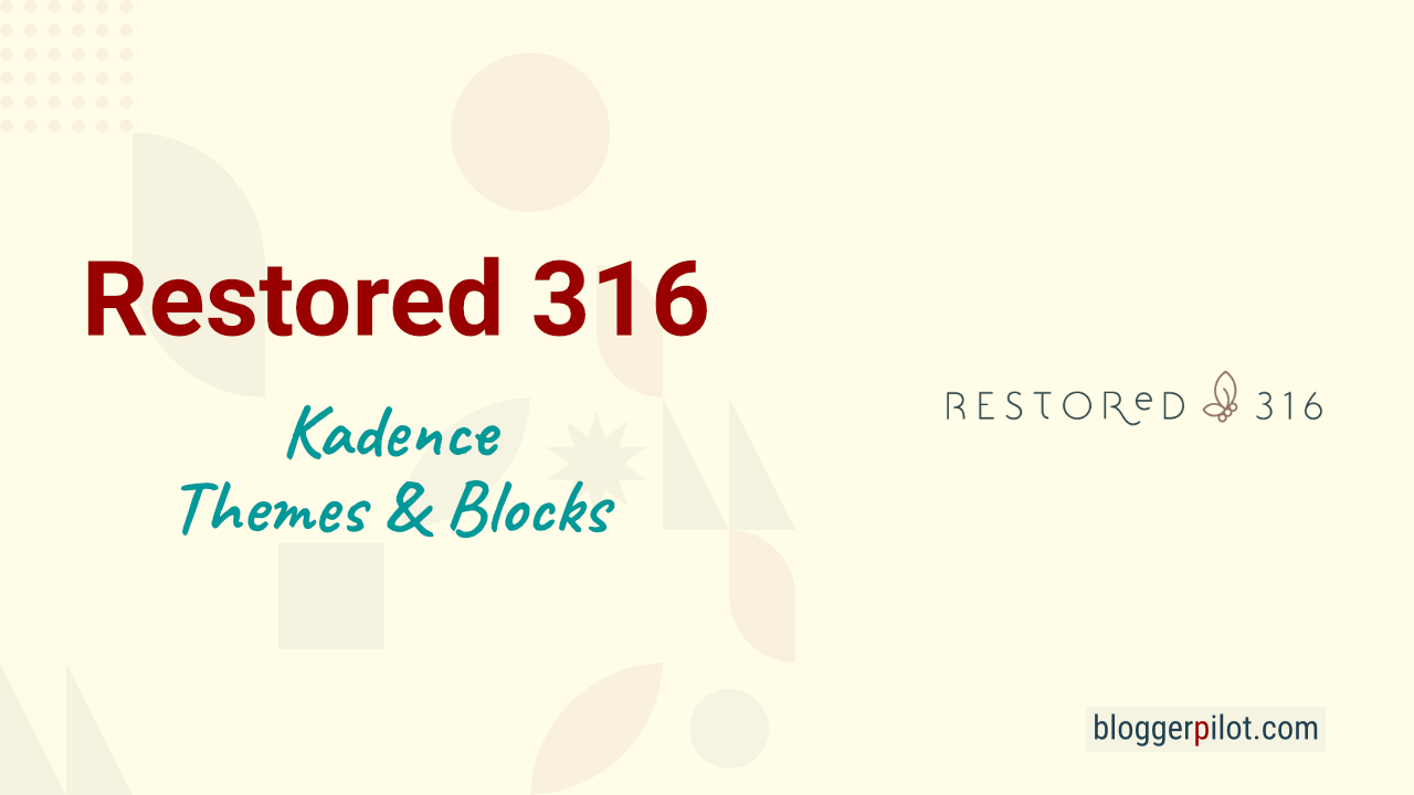 Restored 316 - Kadence Themes und Blöcke