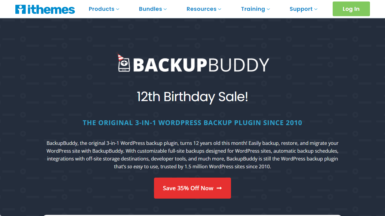 BackupBuddy 35 Prozent Discount