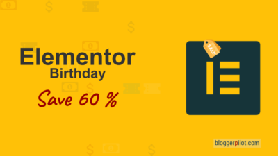 Elementor birthday with a discount of up to 60 percent