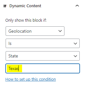 Align conditional Gutenberg blocks at the state level.
