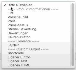 Die AAWP content types.