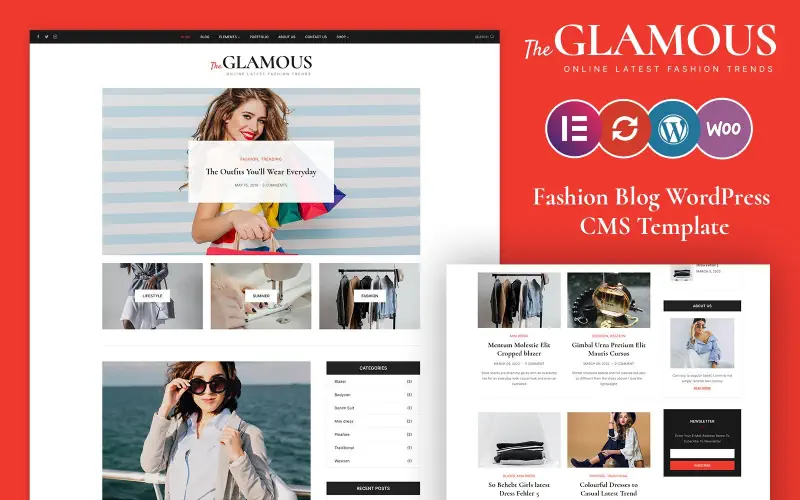 The Glamous – Magazin und Modeblog WordPress Theme