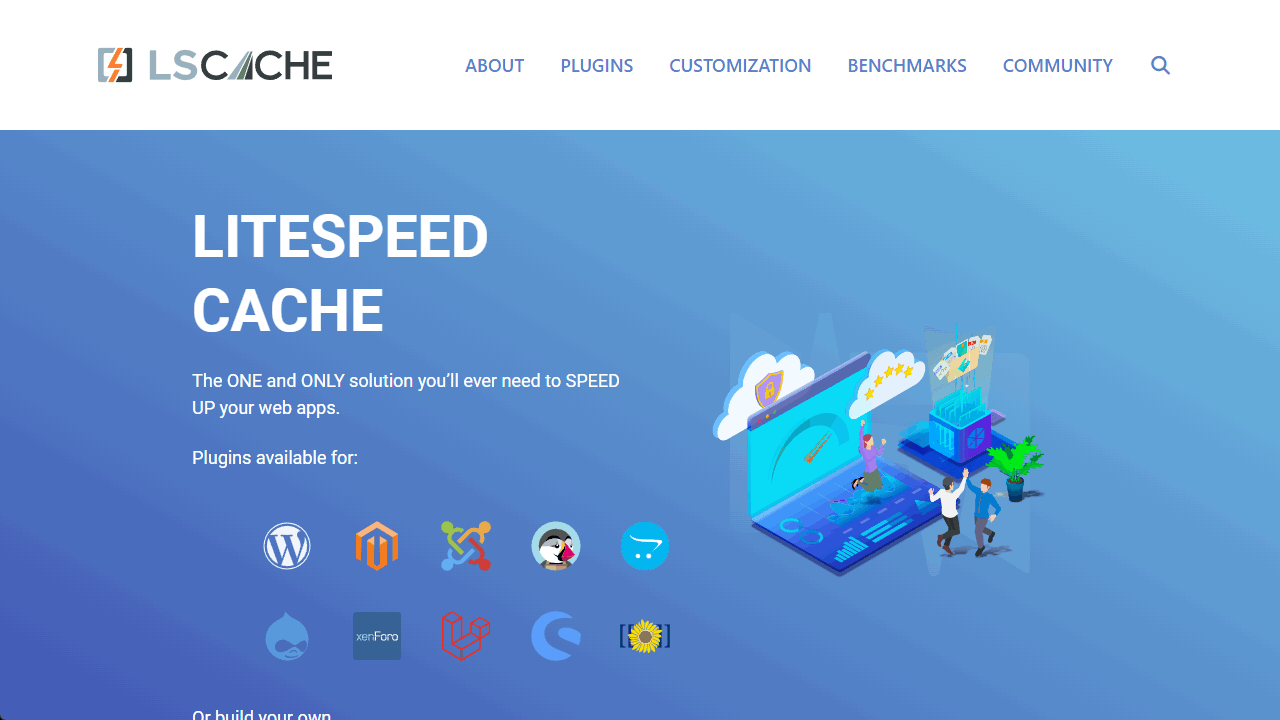 LiteSpeed Cache homepage screenshot 2022
