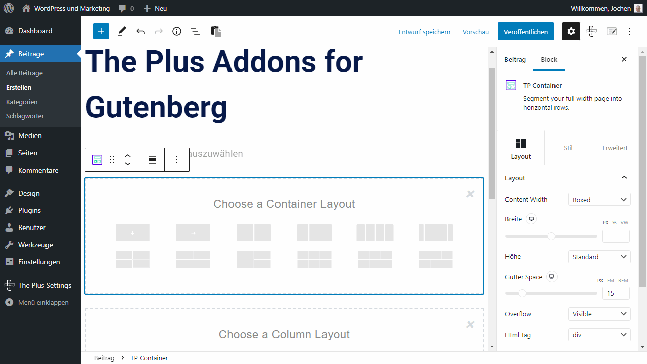 The Plus Addons for Gutenberg Editor