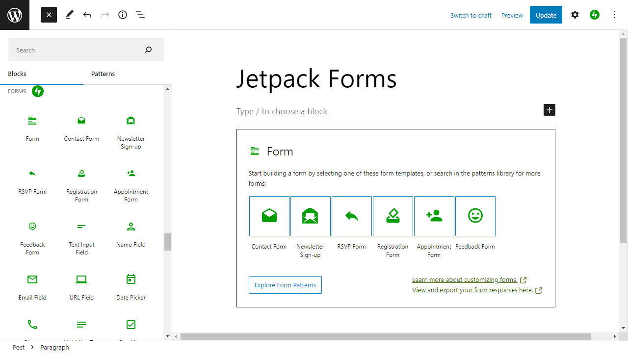 Jetpack Form Blocks