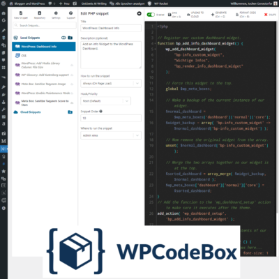 WPCodeBox Screenshot