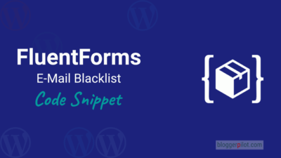 Snippet: Fluent Forms Email Blacklist