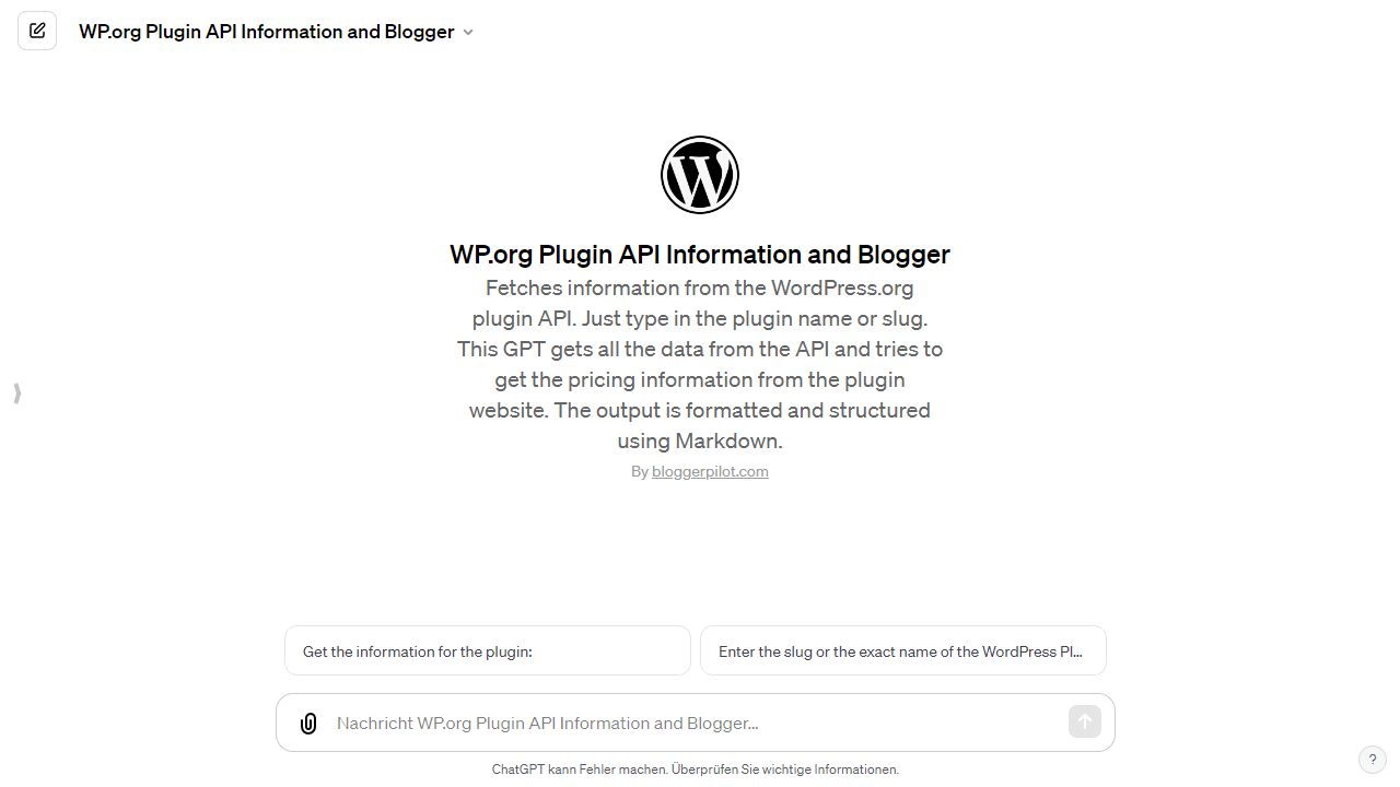 WP.org Plugin API Information and Blogger